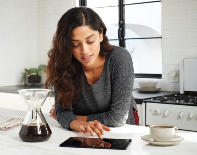 Woman on tablet